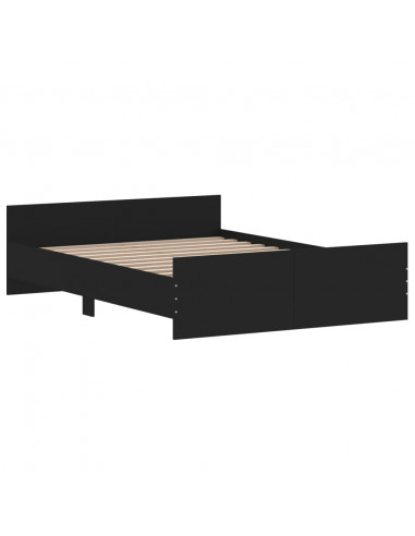 Giroletto con Testiera e Pediera Nero 140x190 cm