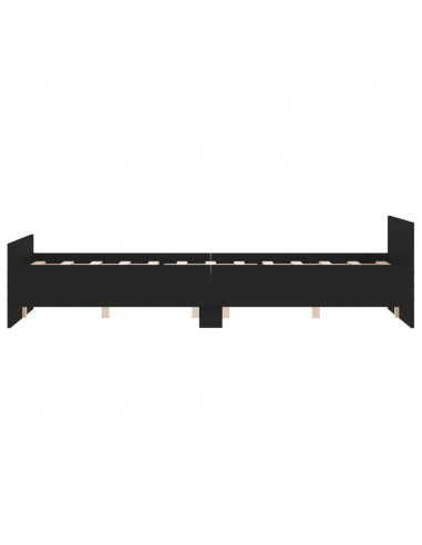 Giroletto con Testiera e Pediera Nero 140x190 cm