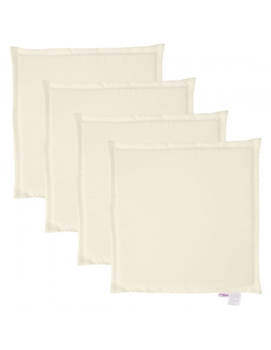 Imbottitura per Seduta Giardino 4pz Crema 45x45x2 cm Quadrata