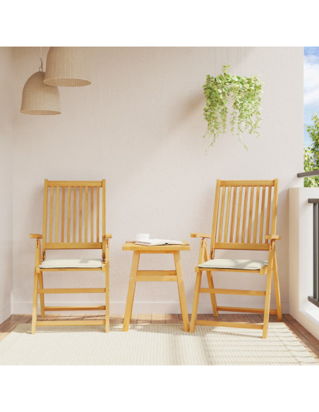Imbottitura per Seduta Giardino 4pz Crema 45x45x2 cm Quadrata