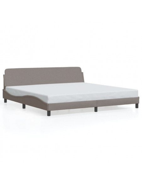 Giroletto con Testiera Grigio Tortora 200x200 cm in Tessuto