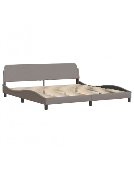 Giroletto con Testiera Grigio Tortora 200x200 cm in Tessuto