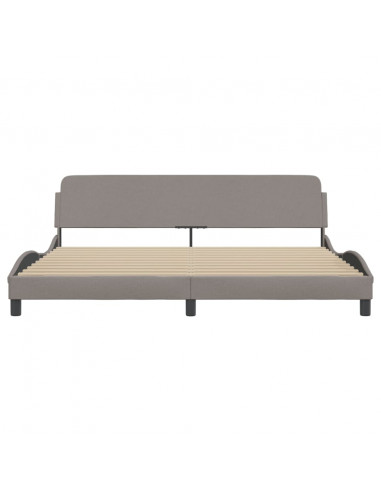 Giroletto con Testiera Grigio Tortora 200x200 cm in Tessuto