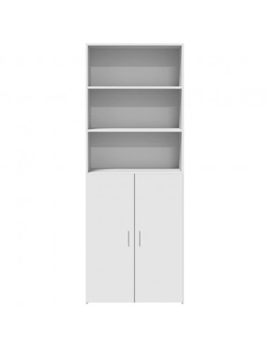 Credenza Bianca 70x42,5x185 cm in Legno Multistrato