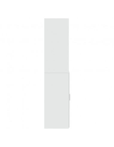 Credenza Bianca 70x42,5x185 cm in Legno Multistrato