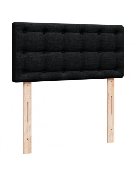 Giroletto a Molle con Materasso Nero 100x200 cm in Tessuto