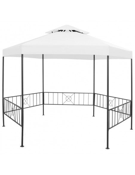 Gazebo da Giardino 323x275x265 cm Bianco 180 g/m²