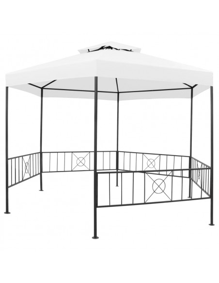 Gazebo da Giardino 323x275x265 cm Bianco 180 g/m²