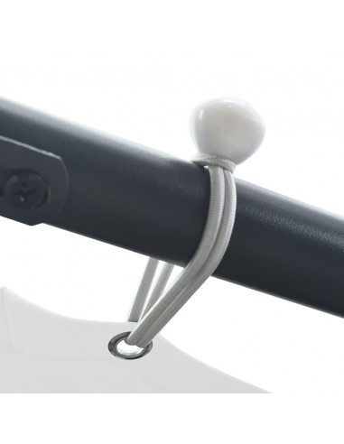 Gazebo da Giardino 3x3x2,6 m Bianco 180 g/m²