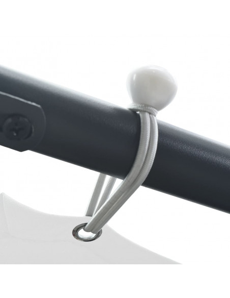 Gazebo da Giardino 3x3x2,6 m Bianco 180 g/m²