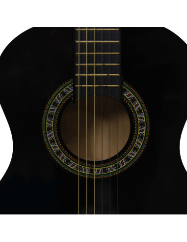 Chitarra Classica Principianti e Bambini Custodia Nera 1/2 34"