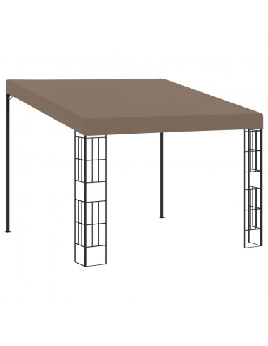 Gazebo a Parete 3x3 m Talpa in Tessuto