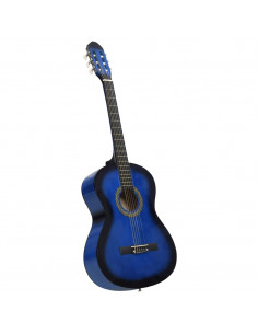 Chitarra Classica per Principianti Blu 4/4 39" in Tiglio 2