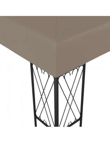 Gazebo 6x3 m Grigio Talpa in Tessuto