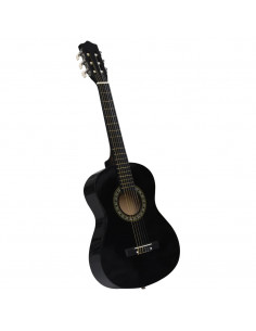 Chitarra Classica per Principianti e Bambini Nera 1/2 34" 2