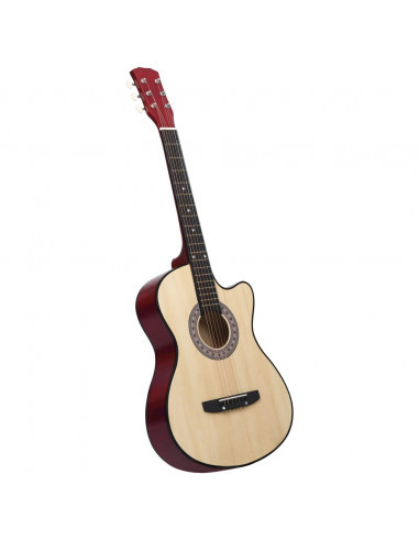 Chitarra Acustica Western con 6 Corde 38" in Legno di Tiglio