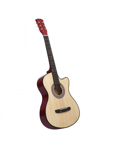 Chitarra Acustica Western con 6 Corde 38" in Legno di Tiglio