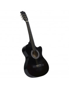 Chitarra Classica Cutaway Western con 6 Corde Nera 38" 2
