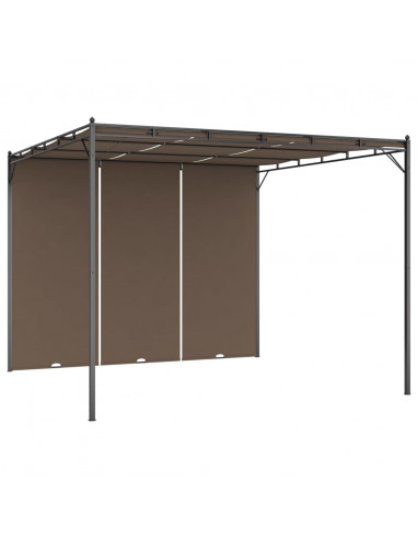 Gazebo da Giardino con Tenda Laterale 3x3x2,25 m Talpa