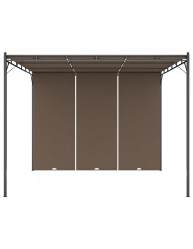 Gazebo da Giardino con Tenda Laterale 3x3x2,25 m Talpa