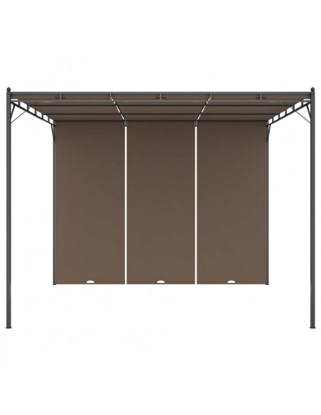Gazebo da Giardino con Tenda Laterale 3x3x2,25 m Talpa