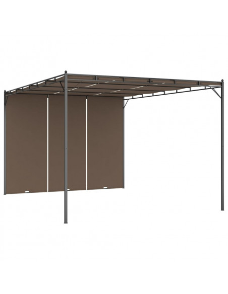 Gazebo da Giardino con Tenda Laterale 4x3x2,25 m Talpa