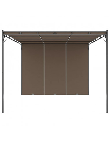 Gazebo da Giardino con Tenda Laterale 4x3x2,25 m Talpa