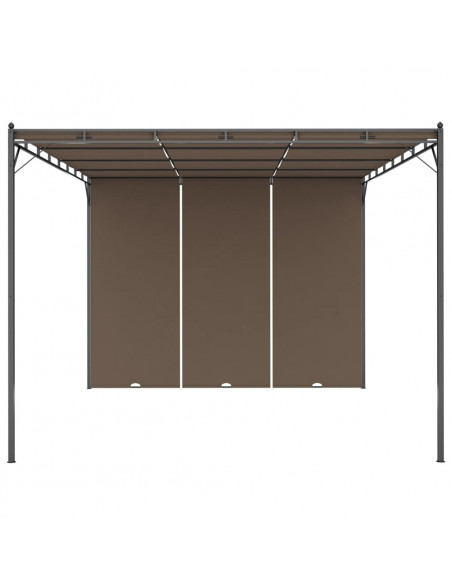 Gazebo da Giardino con Tenda Laterale 4x3x2,25 m Talpa
