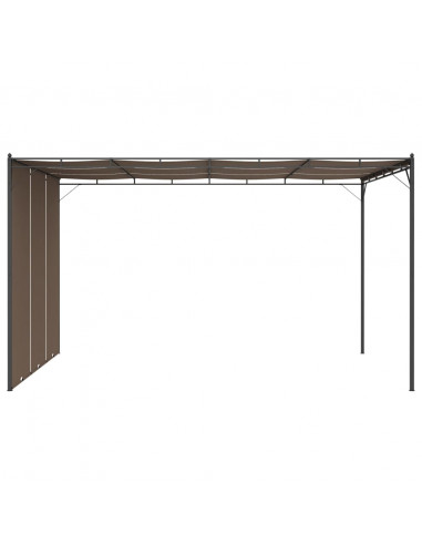 Gazebo da Giardino con Tenda Laterale 4x3x2,25 m Talpa