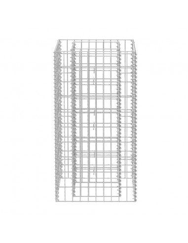 Gabbione Letto Rialzato da Giardino in Acciaio 50x50x100 cm