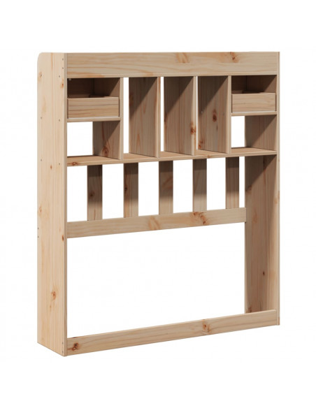 Testiera con Ripiani 75 cm in Legno Massello di Pino