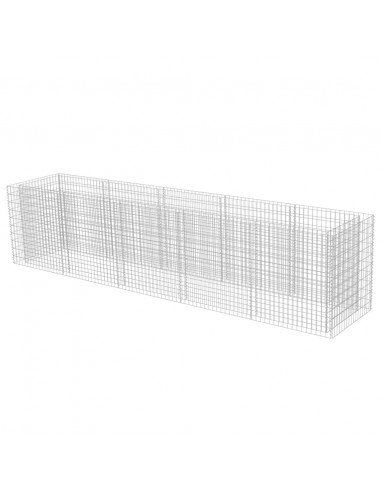 Gabbione Letto Rialzato in Acciaio Zincato 450x90x100 cm