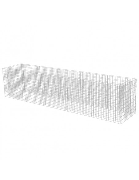Gabbione Letto Rialzato in Acciaio Zincato 450x90x100 cm