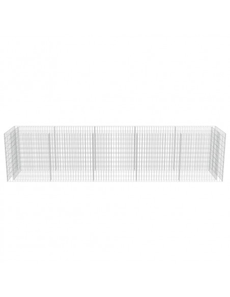 Gabbione Letto Rialzato in Acciaio Zincato 450x90x100 cm