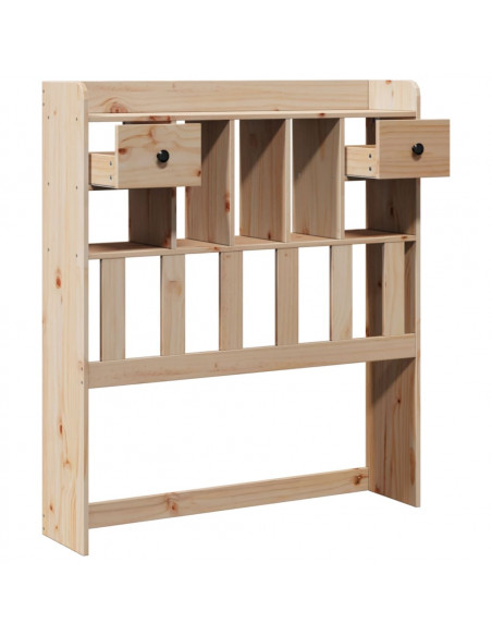 Testiera con Ripiani 75 cm in Legno Massello di Pino