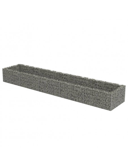 Gabbione Letto Rialzato in Acciaio Zincato 450x90x50 cm