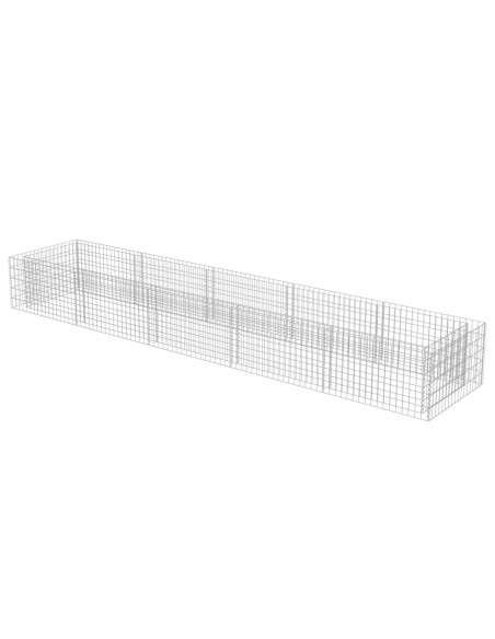 Gabbione Letto Rialzato in Acciaio Zincato 450x90x50 cm