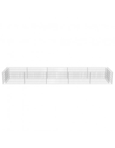 Gabbione Letto Rialzato in Acciaio Zincato 450x90x50 cm