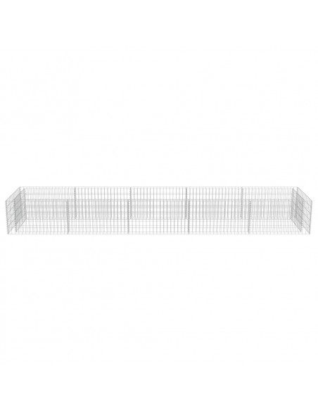 Gabbione Letto Rialzato in Acciaio Zincato 450x90x50 cm