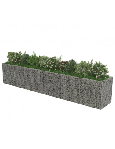 Gabbione Letto Rialzato in Acciaio Zincato 540x90x100 cm