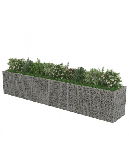 Gabbione Letto Rialzato in Acciaio Zincato 540x90x100 cm
