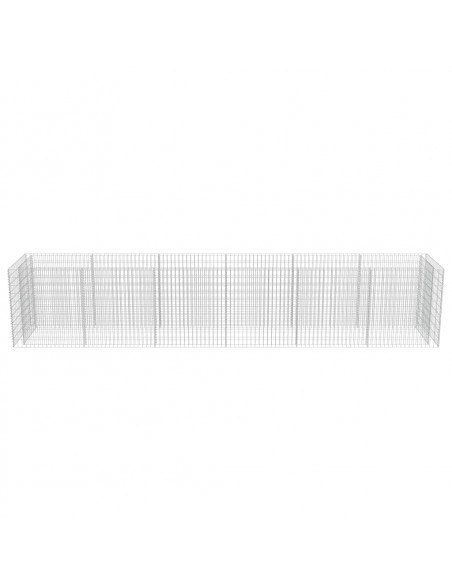 Gabbione Letto Rialzato in Acciaio Zincato 540x90x100 cm