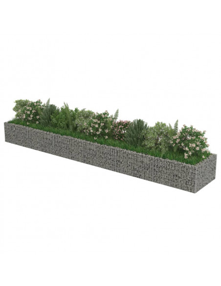 Gabbione Letto Rialzato in Acciaio Zincato 540x90x50 cm