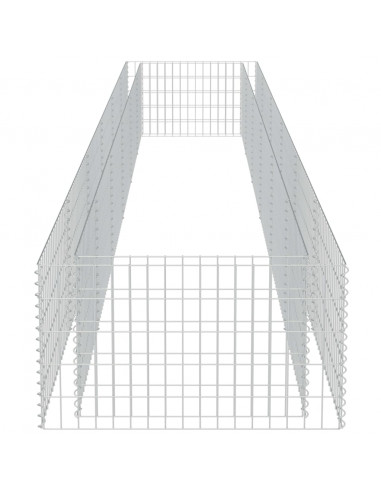 Gabbione Letto Rialzato in Acciaio Zincato 540x90x50 cm