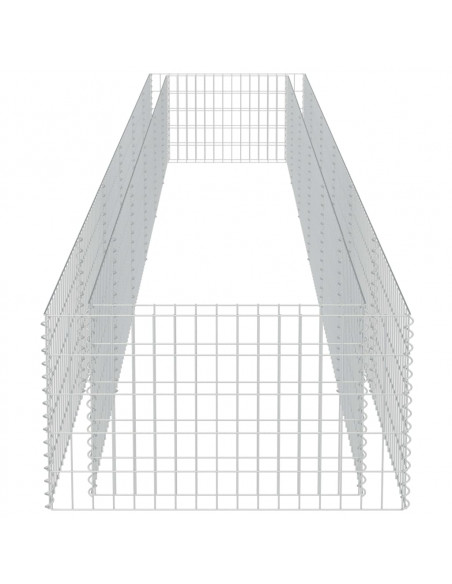 Gabbione Letto Rialzato in Acciaio Zincato 540x90x50 cm