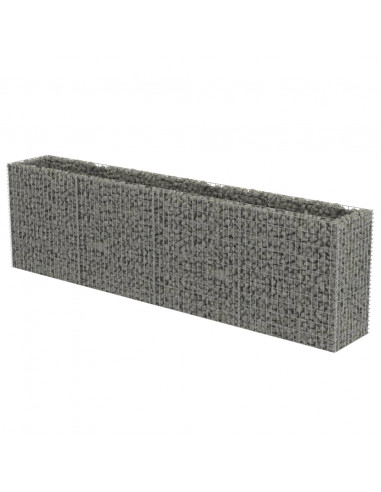 Gabbione Letto Rialzato in Acciaio Zincato 360x50x100 cm