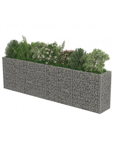 Gabbione Letto Rialzato in Acciaio Zincato 360x50x100 cm