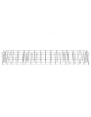 Gabbione Letto Rialzato in Acciaio Zincato 360x50x50 cm