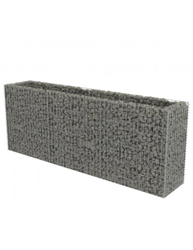 Gabbione Letto Rialzato in Acciaio Zincato 270x50x100 cm