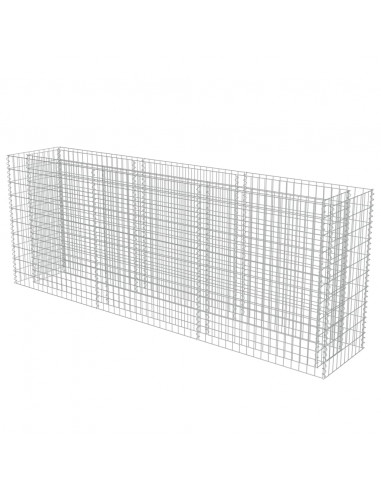 Gabbione Letto Rialzato in Acciaio Zincato 270x50x100 cm